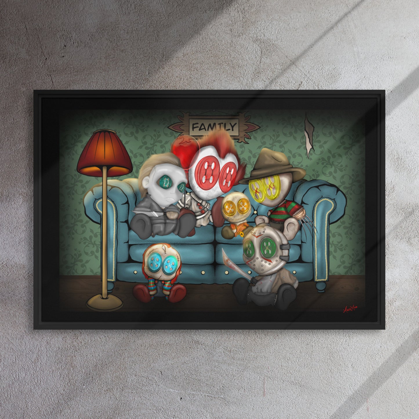 Family Portrait framed canvas 24”x36”
