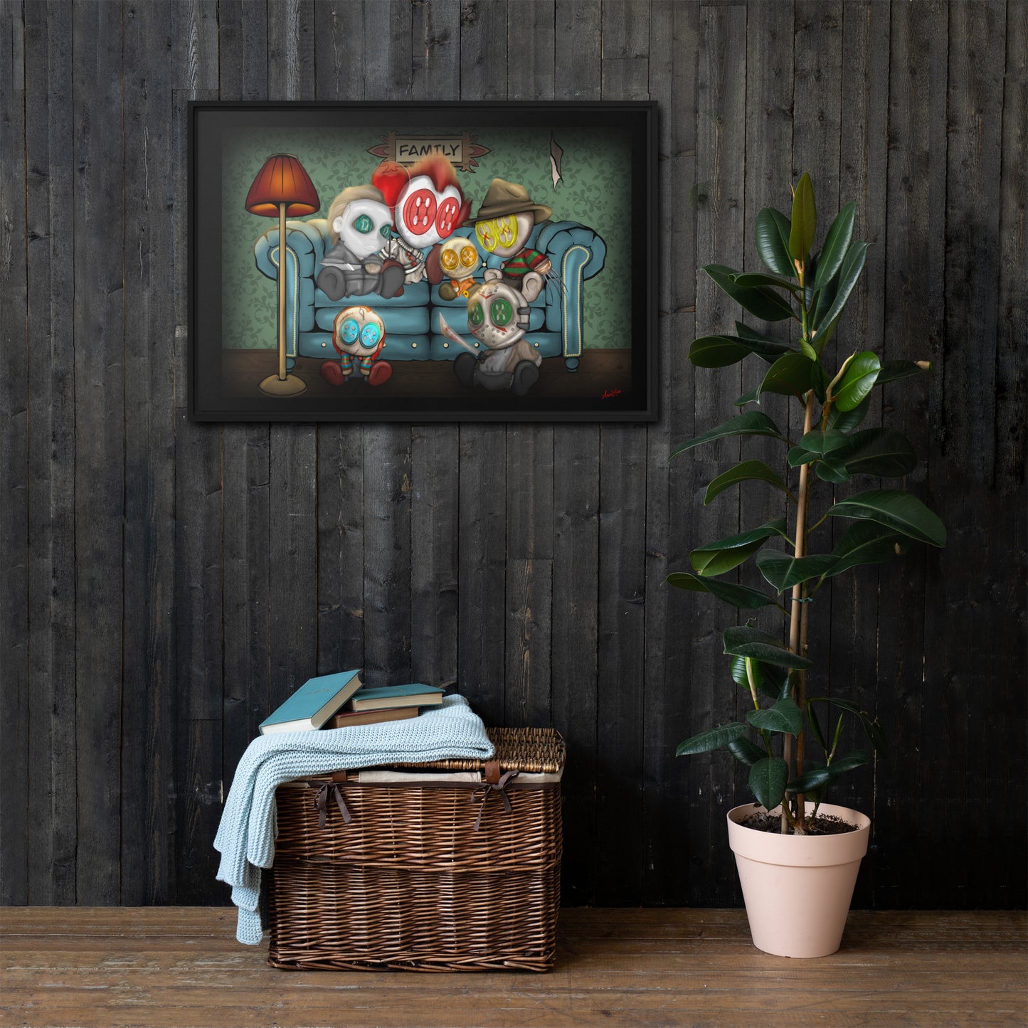 Family Portrait framed canvas 24”x36”