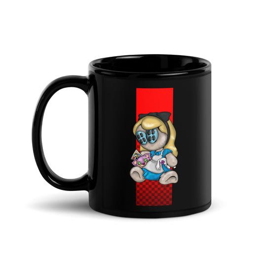 Alice Black Glossy Mug