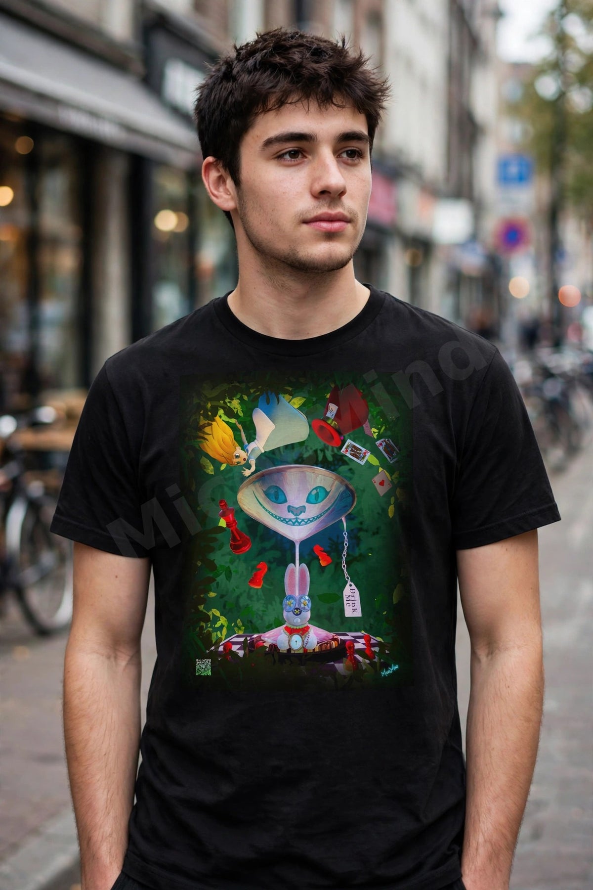 Down the Rabbit Hole Unisex T-Shirt, Alice Fantasy Graphic Tee by MicosMind