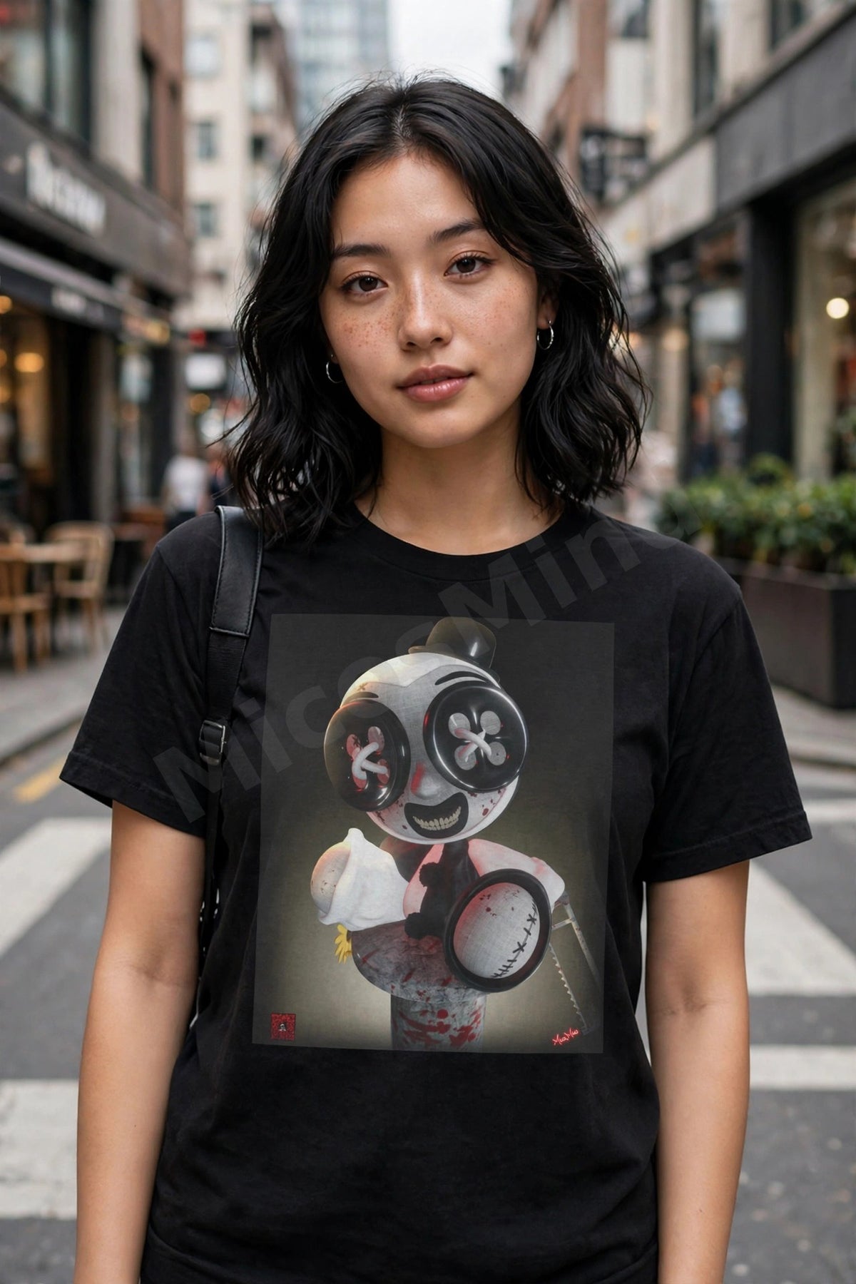 Terrifying Unisex T-Shirt, Mime Clown Dark Pop Graphic Tee by MicosMind