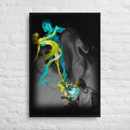 “Freedom 1” Framed canvas 24”x36”