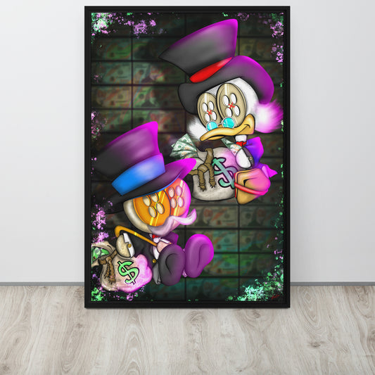 “Battle of the Billionaires” Framed canvas 24”x36”