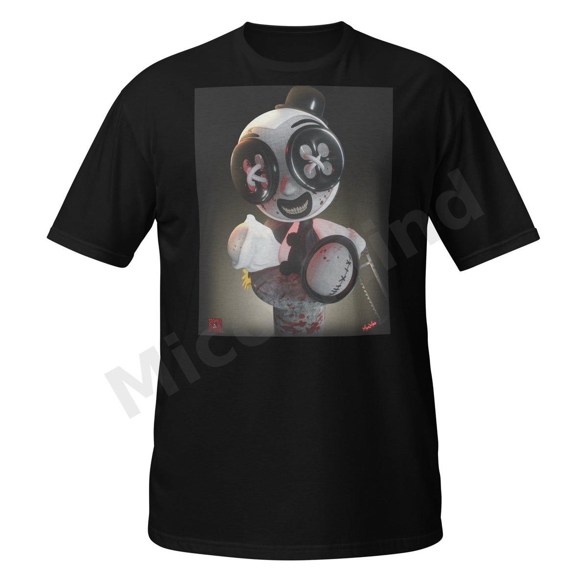 Terrifying Unisex T-Shirt, Mime Clown Dark Pop Graphic Tee by MicosMind