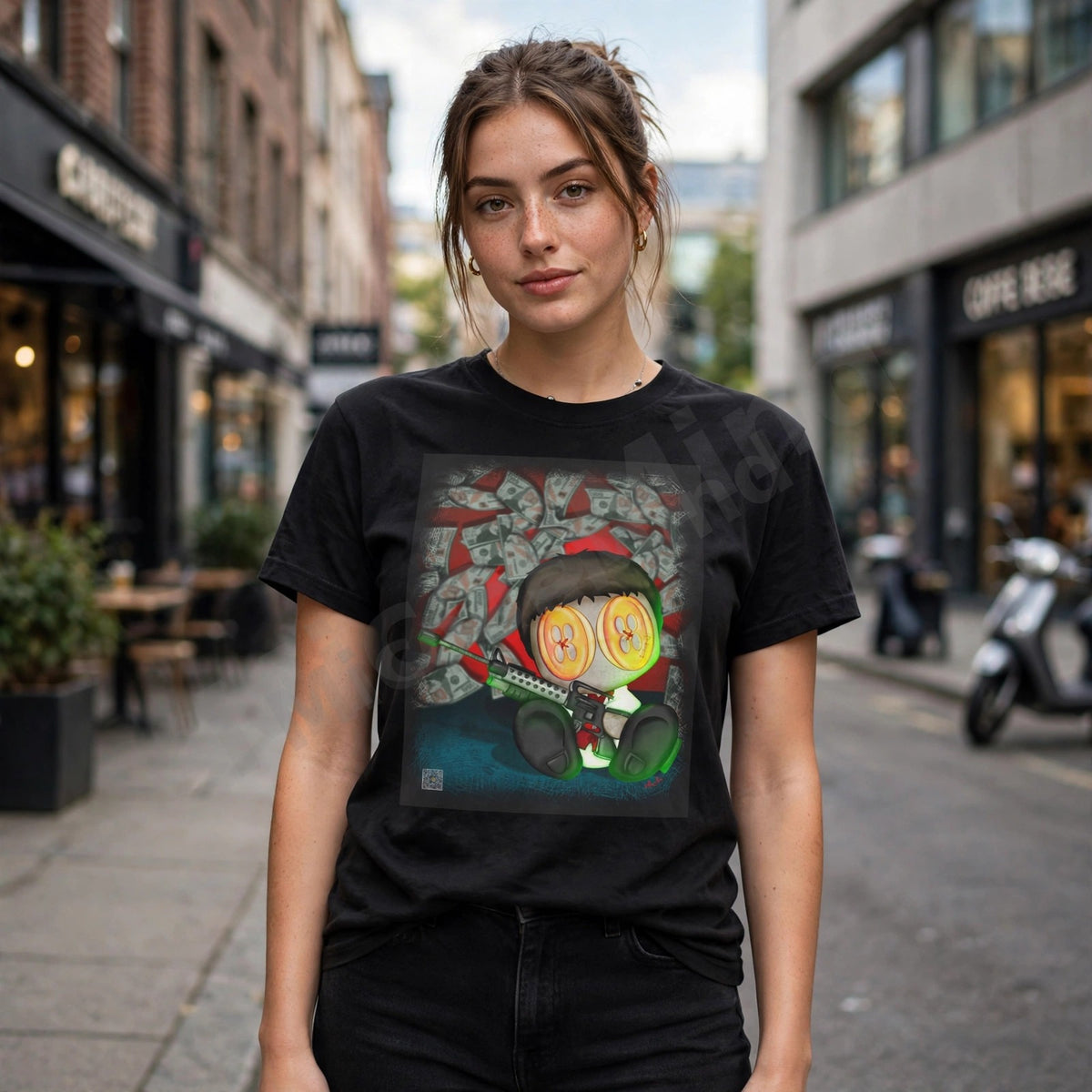 The Bad Guy Unisex Heavyweight T-Shirt, Gangster Graphic Tee by MicosMind