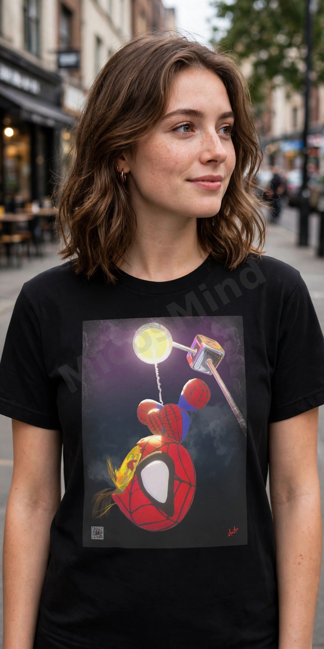 Hanging Around Unisex T-Shirt, Web-Slinger Superhero Graphic Tee by MicosMind