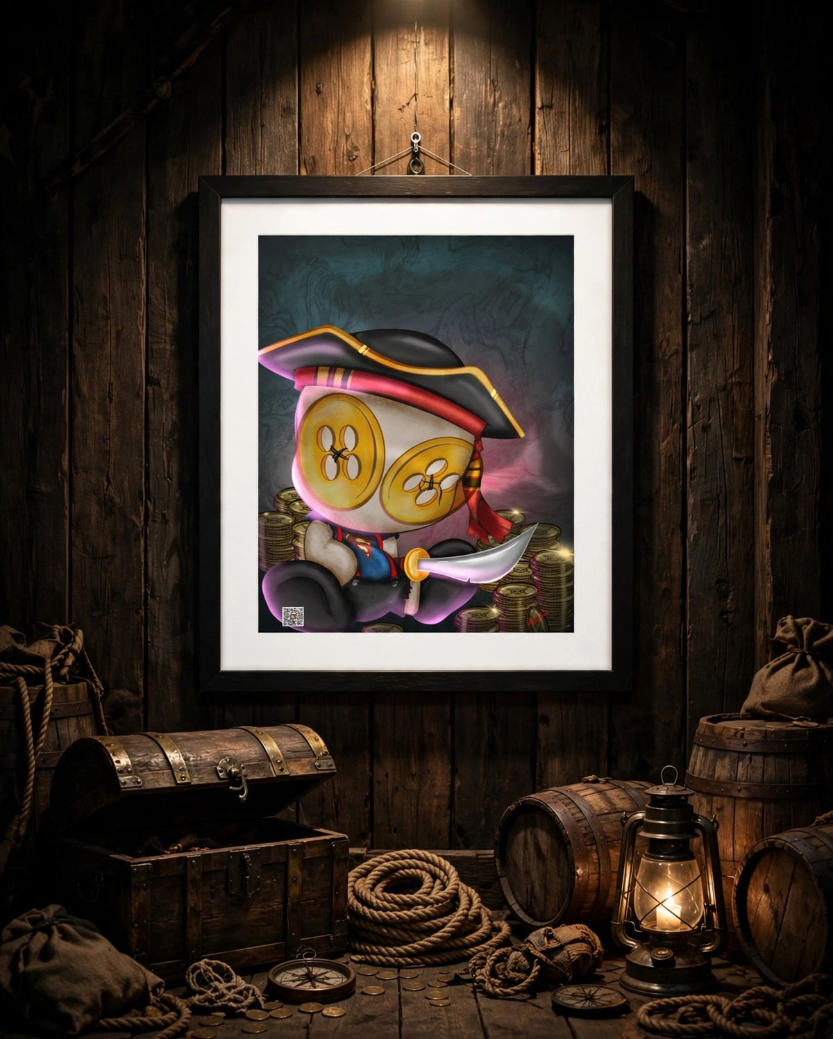 Hey You Guys framed print in a pirate room by MicosMind