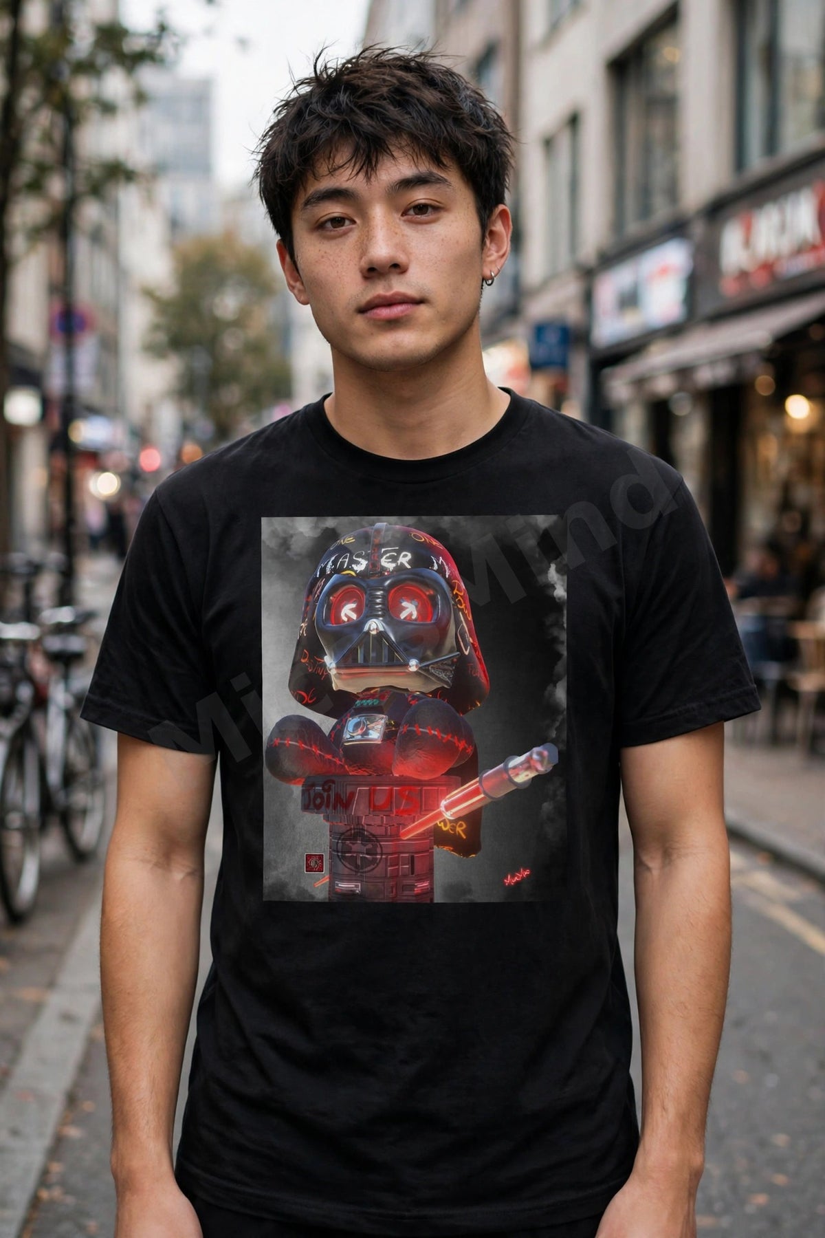 Join Us Unisex T-Shirt, Dark Helmet Warrior Graphic Tee by MicosMind