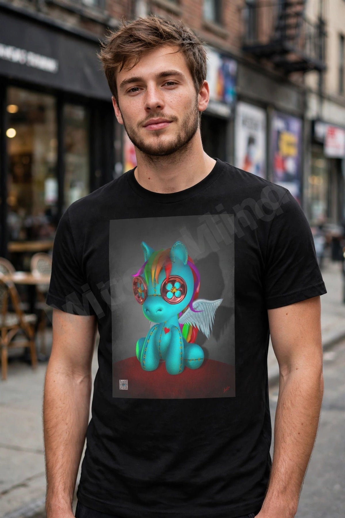 Lil Friend Unisex T-Shirt, Winged Pony Graphic Tee by MicosMind
