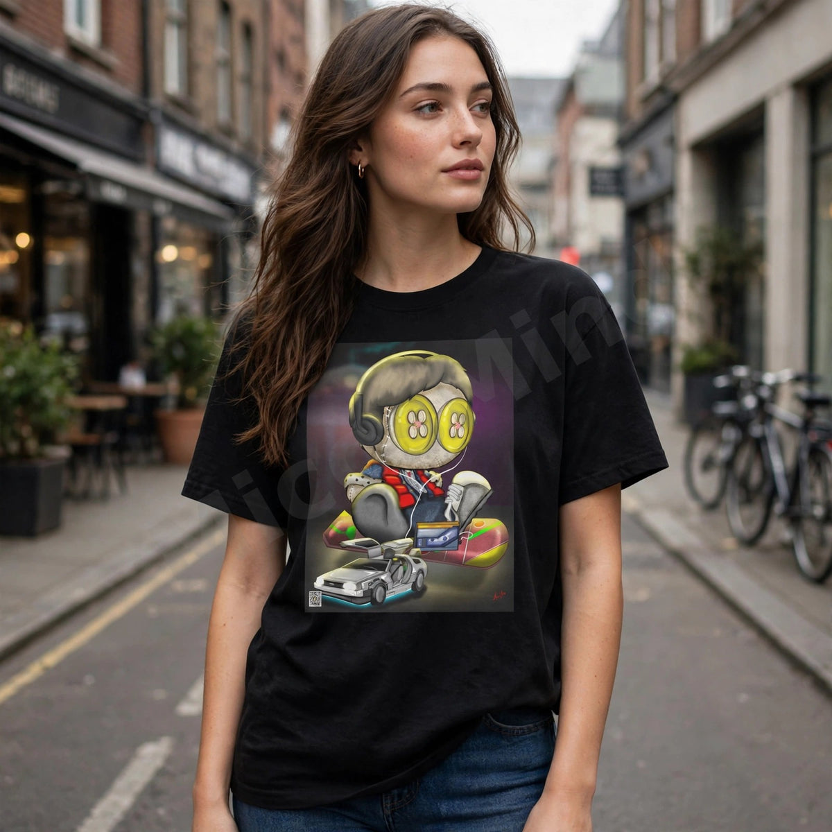 Marty Unisex Classic Tee, 80s Time Travel Graphic Tee by MicosMind