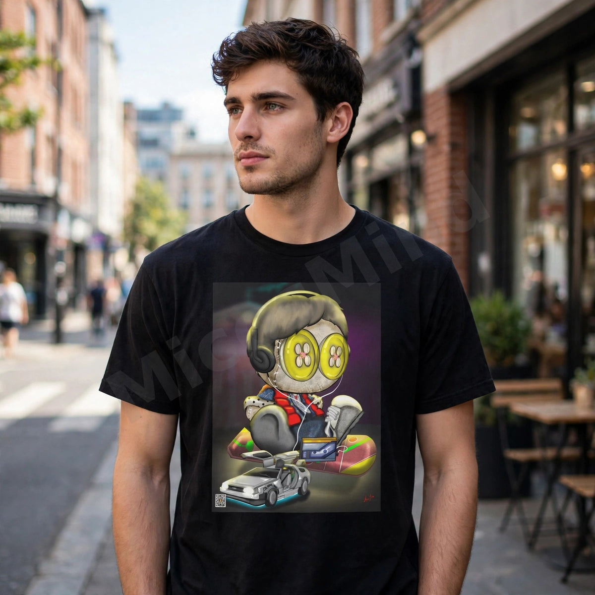Marty Unisex Classic Tee, 80s Time Travel Graphic Tee by MicosMind