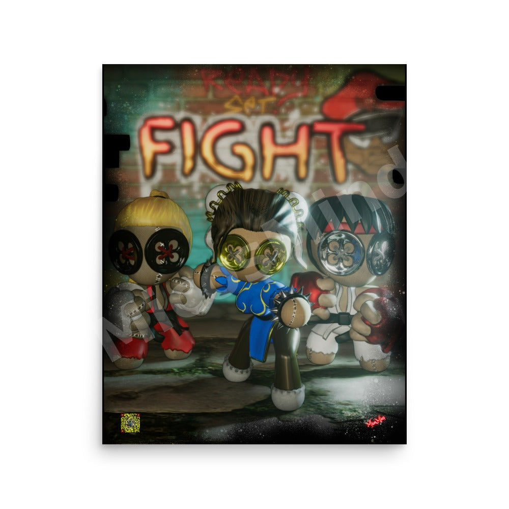 Stitched Fighter 16x20 poster on premium luster photo paper