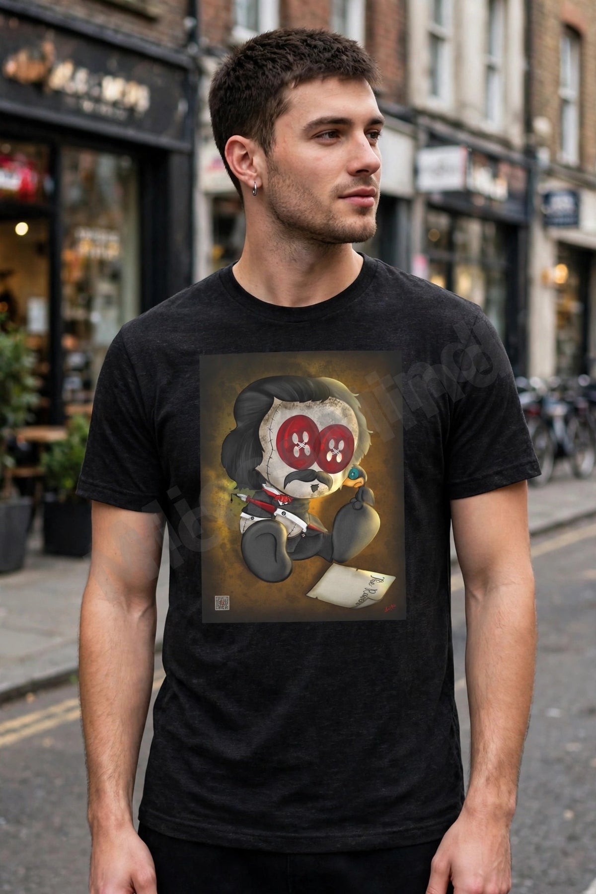 The Poet Unisex T-Shirt, Dark Literary Graphic Tee by MicosMind