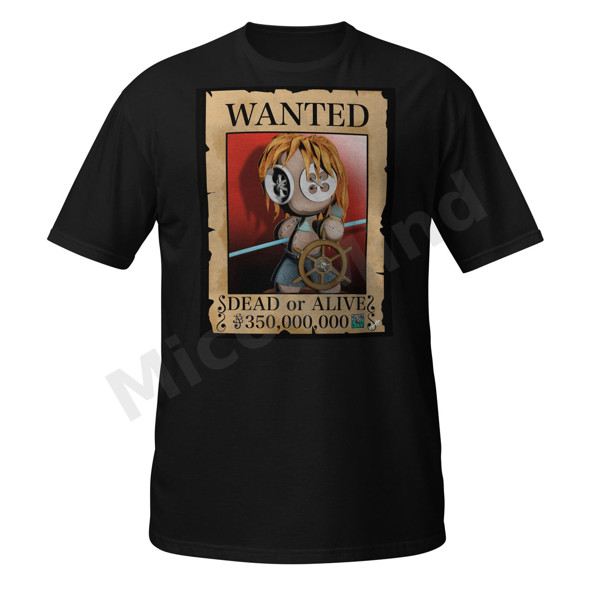 Wanted: The Navigator Unisex T-Shirt, One Piece Style Anime Wanted Graphic Tee by MicosMind