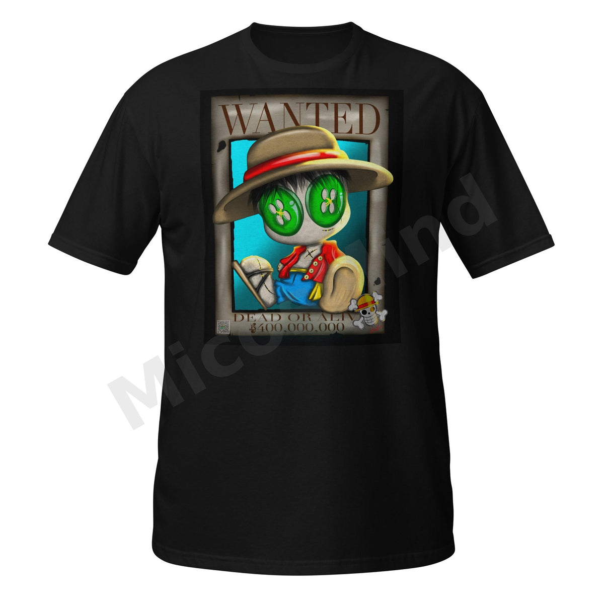 Wanted: The Captain Unisex T-Shirt, One Piece Style Anime Wanted Graphic Tee by MicosMind